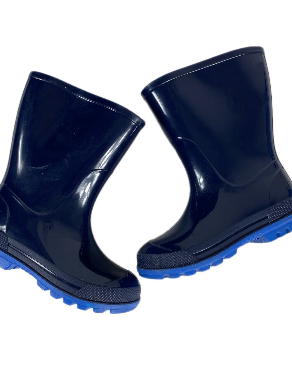 Kids Navy Blue Rubber Rain Boots Size 5/6 Waterproof